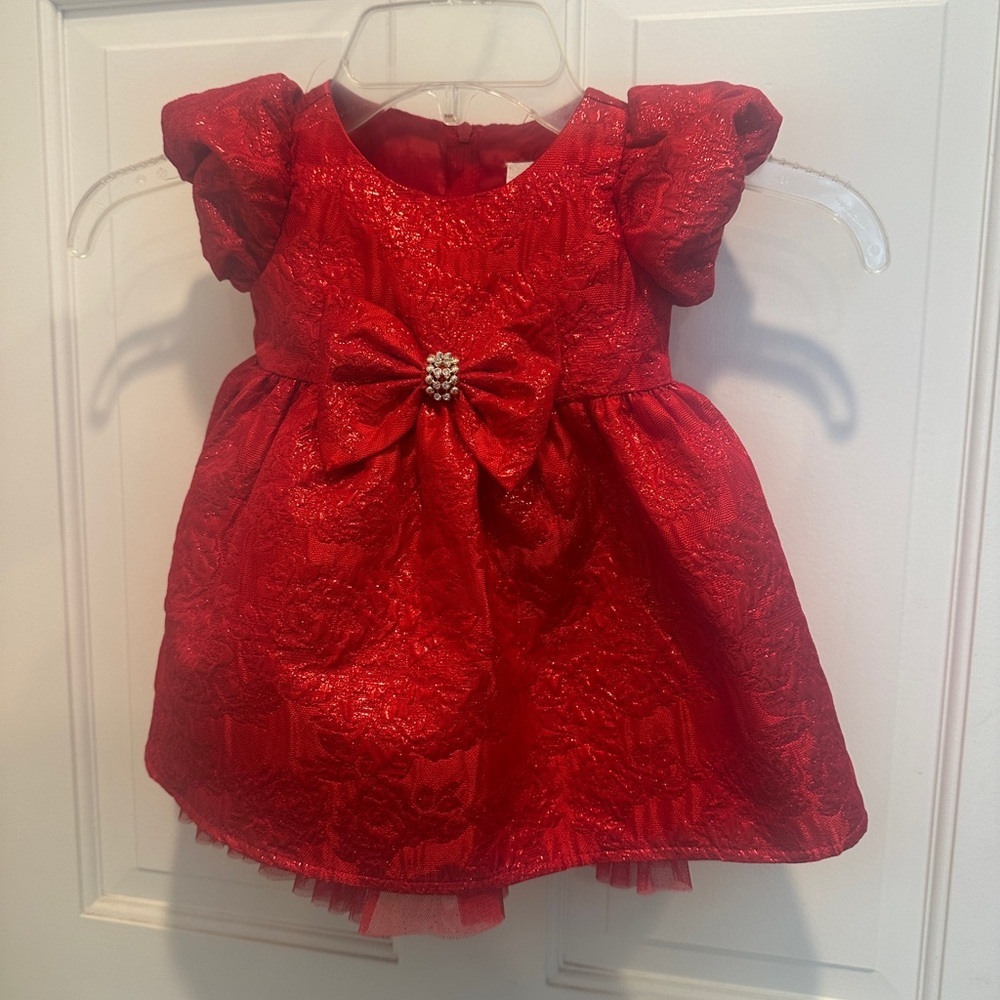 Rare Editions Red Infant Holiday Dress